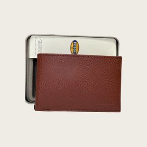 New Fossil Men's Caleb Bifold Leather Slim Wallet